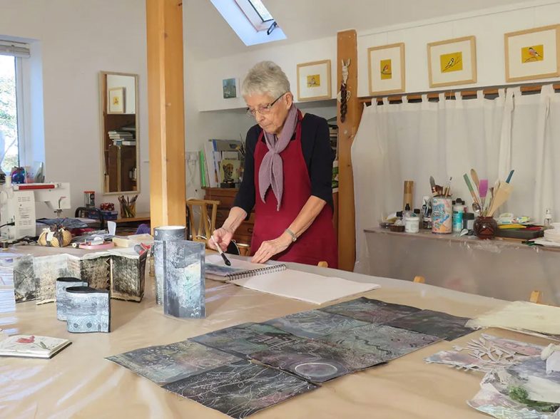 Jan Evans in her studio.