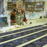 Kathy Jo Hall, a textile decoration student at Oak Harbor, Washington State, USA